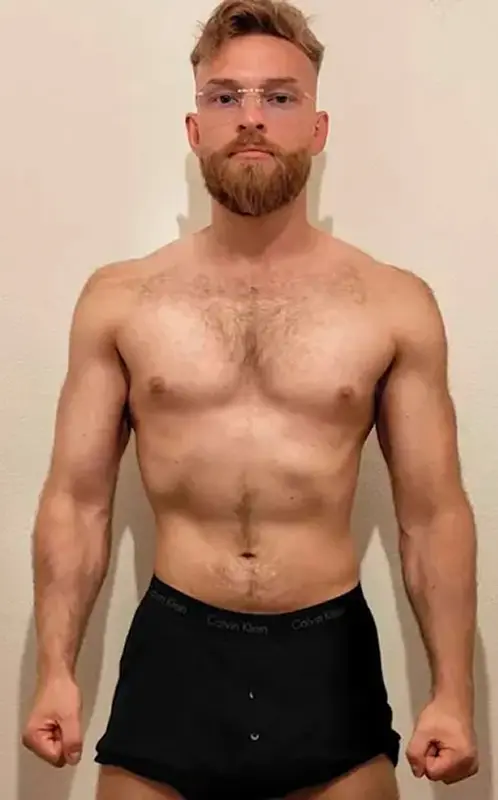 Maximilian Egger nach der Transformation - Körperergebnisse